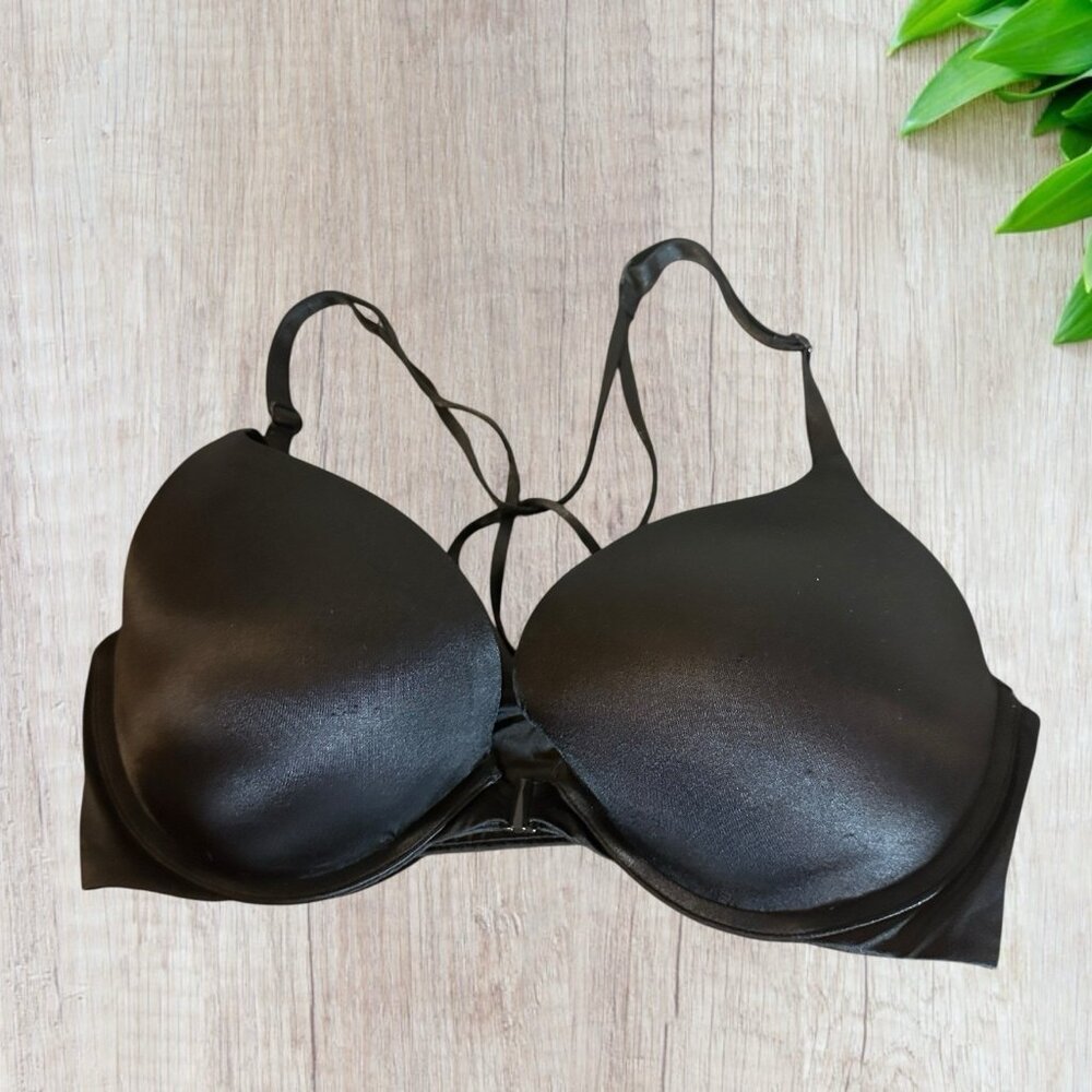 Victorias Secret Very Sexy Racerback Strappy Front Closure 34D Black Wired